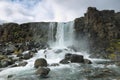 Oxararfoss waterfall, Iceland Royalty Free Stock Photo