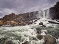 Oxararfoss Waterfall, Iceland Royalty Free Stock Photo