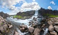 Oxararfoss waterfall in Thingvellir national park Royalty Free Stock Photo