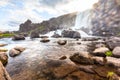 Oxararfoss waterfall in Thingvellir national park