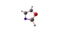 Oxazole molecular structure isolated on white Royalty Free Stock Photo