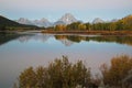 Oxbow Bend Dawn Lake and Mountains Royalty Free Stock Photo