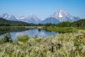 Oxbow Bend at Grand Teton National Park in Wyoming during summer Royalty Free Stock Photo