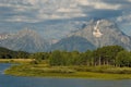 Oxbow Bend in the summer Royalty Free Stock Photo