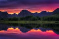 Oxbow Bend Sunset Royalty Free Stock Photo