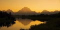 Oxbow Bend Sunset Royalty Free Stock Photo