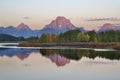 Oxbow Bend and Tetons at Sunrise