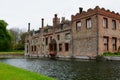 Oxburgh Hall, Norfolk, England - back view with moat Royalty Free Stock Photo