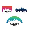 Oxford City Skyline Logo Vector Template Royalty Free Stock Photo
