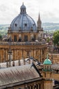 Oxford city skyline with Radcliffe Camera and the countryside of Boars Hill Royalty Free Stock Photo