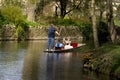 Punting in Oxford Royalty Free Stock Photo