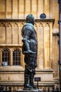 Oxford England Statue of Earl of Pembroke IN THE BODLEIAN COURTYARD, RADCLIFFE SQUARE born 1580 -Dressed in armor and