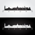 Oxford, Ohio skyline and landmarks silhouette Royalty Free Stock Photo