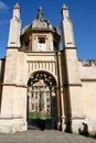 Decorated ironwork entrance gate for All Souls College in Oxford on March 25, 2005.