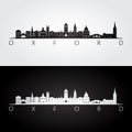 Oxford skyline and landmarks silhouette