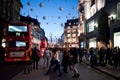 Oxford Street in London at sunset Royalty Free Stock Photo