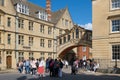 The Bridge of Sighs at the city of Oxford in England