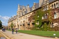 Students and families at the Christ Church College in the University of Oxford Royalty Free Stock Photo