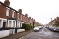 OXFORD/ UK- OCTOBER 26 2016: Exterior Of Victorian Terraced Houses In Oxford With Parked Cars Royalty Free Stock Photo