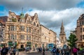 High St and the Lloyds bank building in Oxford, England Royalty Free Stock Photo