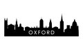 Oxford UK skyline silhouette.