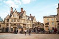 OXFORD, UNITED KINGDOM - AUG 29 2019 : The Bridge of Sighs connecting two buildings at Hertford College in Oxford, England