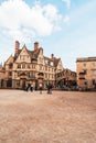 OXFORD, UNITED KINGDOM - AUG 29 2019 : The Bridge of Sighs connecting two buildings at Hertford College in Oxford, England