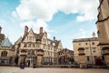 OXFORD, UNITED KINGDOM - AUG 29 2019 : The Bridge of Sighs connecting two buildings at Hertford College in Oxford, England