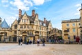 OXFORD, UNITED KINGDOM - AUG 29 2019 : The Bridge of Sighs connecting two buildings at Hertford College in Oxford, England