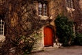 Oxford University / college old door to the campus , England