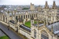 Oxford University Panoramic Aerial View Royalty Free Stock Photo