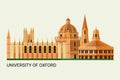 Oxford University. Vector Illustration.