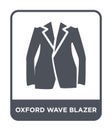 oxford wave blazer icon in trendy design style. oxford wave blazer icon isolated on white background. oxford wave blazer vector