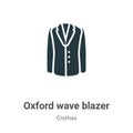 Oxford wave blazer vector icon on white background. Flat vector oxford wave blazer icon symbol sign from modern clothes collection