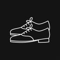 Oxfords icon. Oxford shoes flat vector symbol, sign, illustration