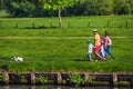 Family enjoying sunny day near Henley on Thames