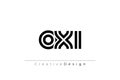 OXI Creative Unique Modern Letter Logo Design Royalty Free Stock Photo