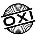 Oxi NO In Greek rubber stamp