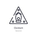 oxidant outline icon. isolated line vector illustration from general collection. editable thin stroke oxidant icon on white