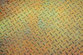 oxidation rust checkered plate Royalty Free Stock Photo