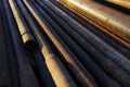 Oxidation rust steel pipe Royalty Free Stock Photo