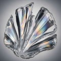 Oxide TiO2 crystal with thin, sharp blades fanning out from a cent Royalty Free Stock Photo