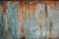 Oxidized Copper Patina Corrugated Sheet Metal Grunge Background Texture