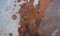 Oxidized iron sheet background. Rusted metal texture