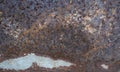 Oxidized iron sheet background. Rusted metal texture Royalty Free Stock Photo