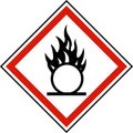 Oxidizer Symbol Label On White Background