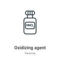 Oxidizing agent outline vector icon. Thin line black oxidizing agent icon, flat vector simple element illustration from editable