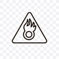 Oxidizing Agent vector linear icon isolated on transparent background, Oxidizing Agent transparency concept can be used for web an