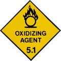 Oxidizing Warning Sign Royalty Free Stock Photo