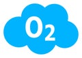 Oxigen Cloud Vector Icon Illustration Royalty Free Stock Photo